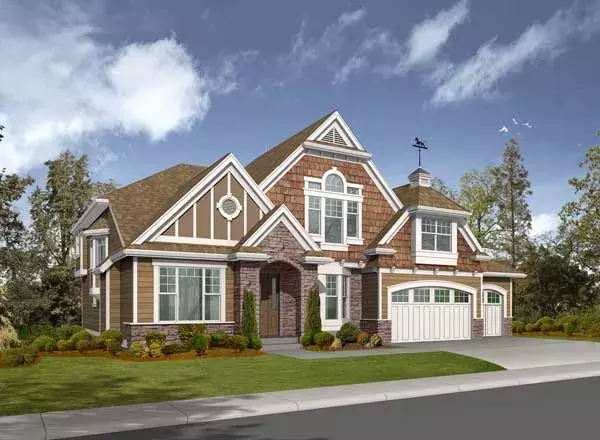 Hampton house plans 88-664 - front exterior, 3,575 sq ft, 4 bed, 2 bath house plans | Monster House Plans