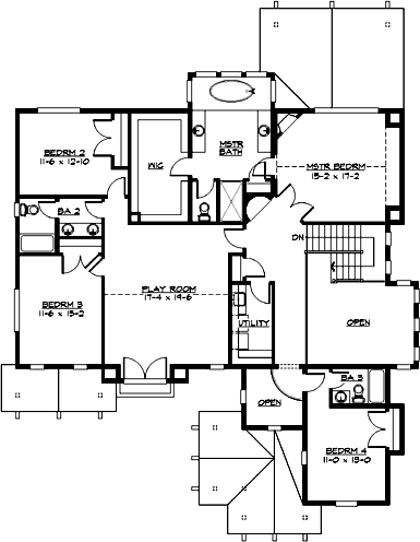 Upper/Second Floor Plan:88-678