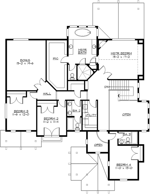Upper/Second Floor Plan:88-680