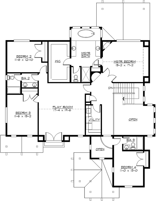 Upper/Second Floor Plan:88-681