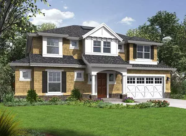 Craftsman house plans 88-689 - front exterior, 5,022 sq ft, 5 bed, 4 bath house plans | Monster House Plans