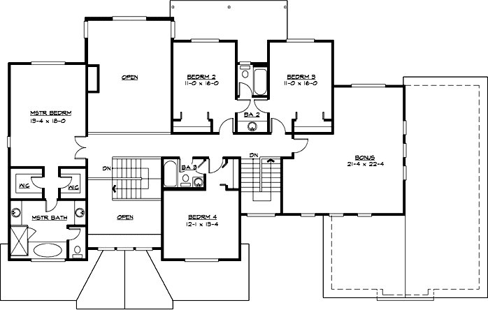 Upper/Second Floor Plan:88-691