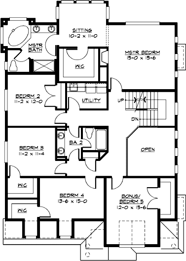 Upper/Second Floor Plan:88-696
