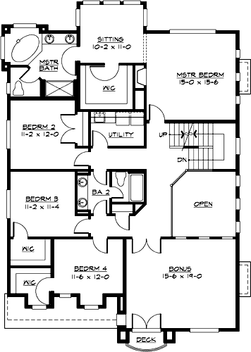 Upper/Second Floor Plan:88-698