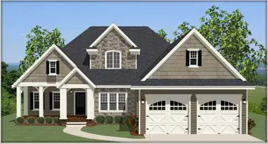 Craftsman house plans 90-101 - front exterior, 2,363 sq ft, 3 bed, 2 bath house plans | Monster House Plans
