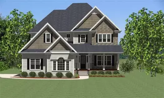 Traditional house plans 90-106 - front exterior, 2,078 sq ft, 3 bed, 2 bath house plans | Monster House Plans