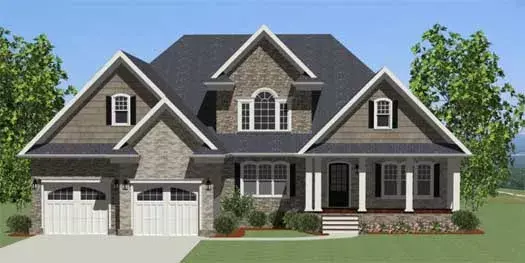 Traditional house plans 90-113 - front exterior, 2,371 sq ft, 3 bed, 2 bath house plans | Monster House Plans