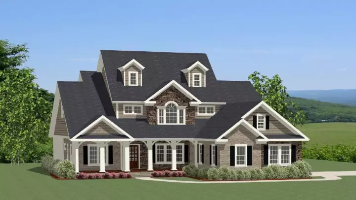 Country house plans 90-117 - front exterior, 2,880 sq ft, 4 bed, 3 bath house plans | Monster House Plans