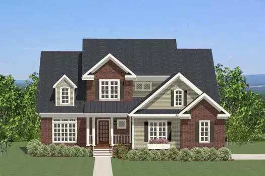 Traditional house plans 90-118 - front exterior, 2,795 sq ft, 3 bed, 2 bath house plans | Monster House Plans