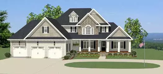 Traditional house plans 90-122 - front exterior, 3,053 sq ft, 3 bed, 2 bath house plans | Monster House Plans