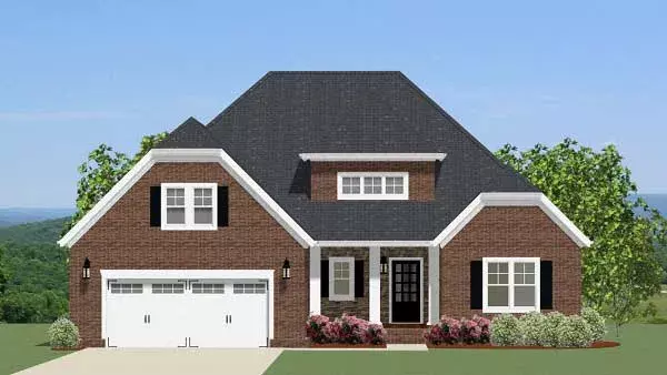 European house plans 90-129 - front exterior, 2,230 sq ft, 3 bed, 2 bath house plans | Monster House Plans