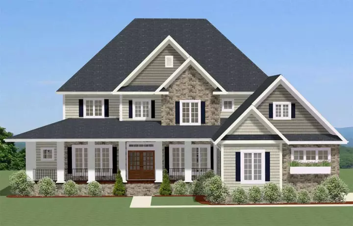 Country house plans 90-135 - front exterior, 3,942 sq ft, 5 bed, 4 bath house plans | Monster House Plans