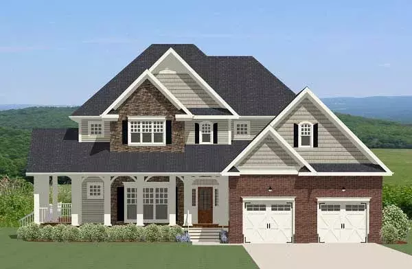 Country house plans 90-144 - front exterior, 2,834 sq ft, 3 bed, 2 bath house plans | Monster House Plans