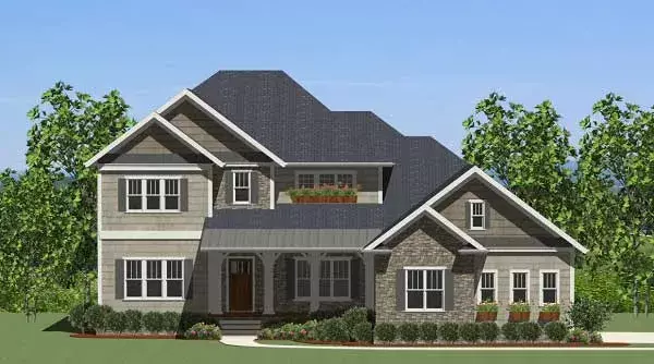 Traditional house plans 90-151 - front exterior, 3,069 sq ft, 4 bed, 4 bath house plans | Monster House Plans