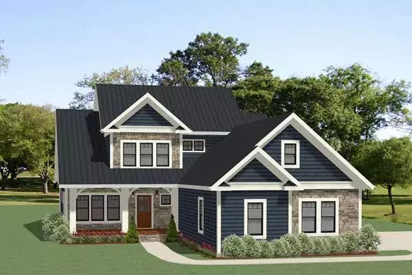 Traditional house plans 90-153 - front exterior, 2,964 sq ft, 3 bed, 2 bath house plans | Monster House Plans