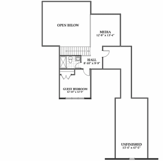 Upper/Second Floor Plan:90-154