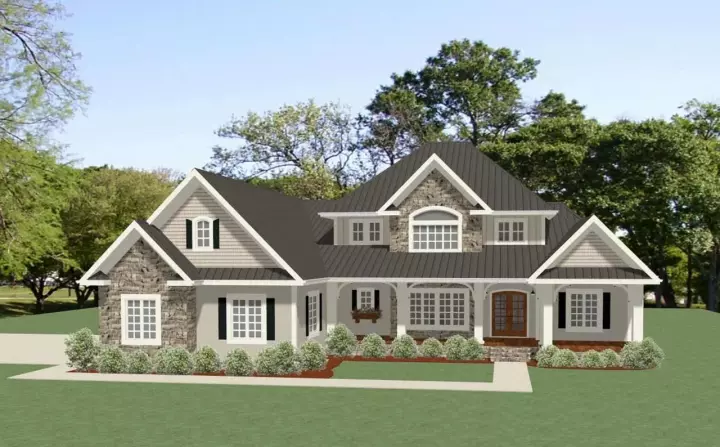 Country house plans 90-161 - front exterior, 2,910 sq ft, 4 bed, 3 bath house plans | Monster House Plans