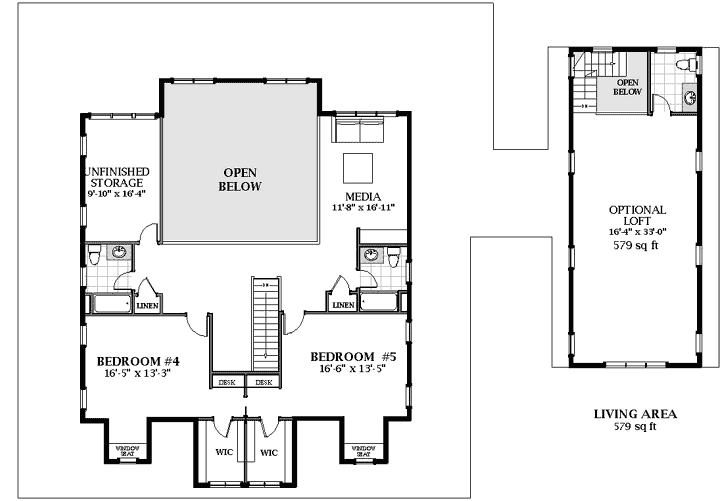 Upper/Second Floor Plan:90-162