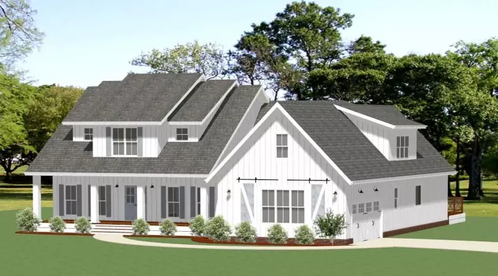 Modern Farmhouse house plans 90-178 - front exterior, 2,324 sq ft, 3 bed, 2 bath house plans | Monster House Plans