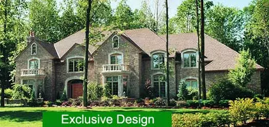 French Country house plans 93-101 - front exterior, 6,054 sq ft, 6 bed, 5 bath house plans | Monster House Plans
