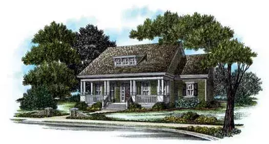 Southern house plans 94-107 - front exterior, 2,448 sq ft, 3 bed, 2 bath house plans | Monster House Plans