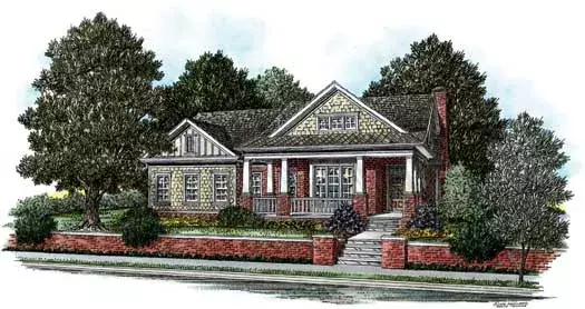 Craftsman house plans 94-110 - front exterior, 3,318 sq ft, 5 bed, 4 bath house plans | Monster House Plans