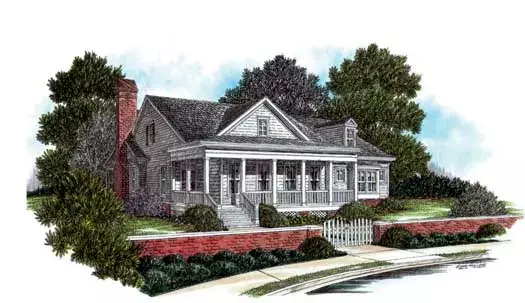 Southern house plans 94-111 - front exterior, 3,263 sq ft, 5 bed, 4 bath house plans | Monster House Plans