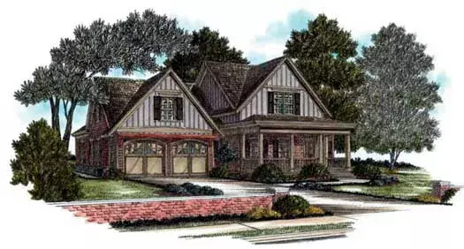 Southern house plans 94-112 - front exterior, 2,481 sq ft, 3 bed, 2 bath house plans | Monster House Plans
