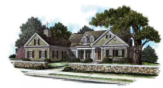 Southern house plans 94-119 - front exterior, 3,540 sq ft, 4 bed, 3 bath house plans | Monster House Plans