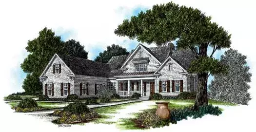 Country house plans 94-120 - front exterior, 3,611 sq ft, 4 bed, 3 bath house plans | Monster House Plans