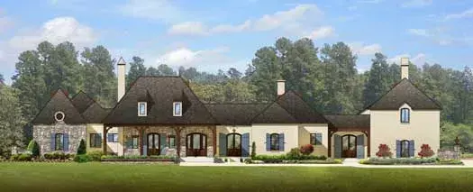 Southern house plans 95-104 - front exterior, 5,727 sq ft, 5 bed, 5 bath house plans | Monster House Plans