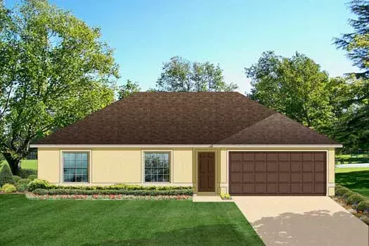 Traditional house plans 95-123 - front exterior, 1,212 sq ft, 3 bed, 2 bath house plans | Monster House Plans
