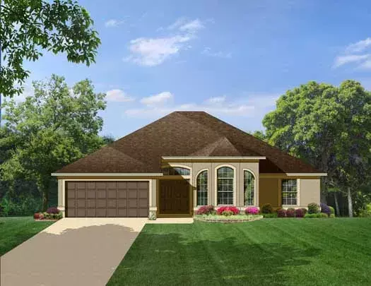 Traditional house plans 95-129 - front exterior, 1,769 sq ft, 3 bed, 2 bath house plans | Monster House Plans