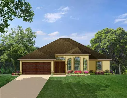 Traditional house plans 95-131 - front exterior, 1,850 sq ft, 3 bed, 2 bath house plans | Monster House Plans