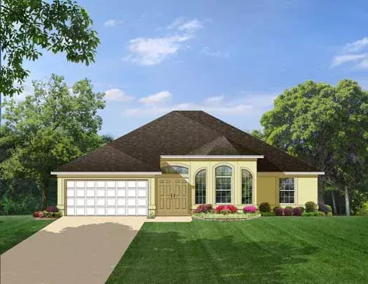 Traditional house plans 95-133 - front exterior, 2,159 sq ft, 4 bed, 3 bath house plans | Monster House Plans