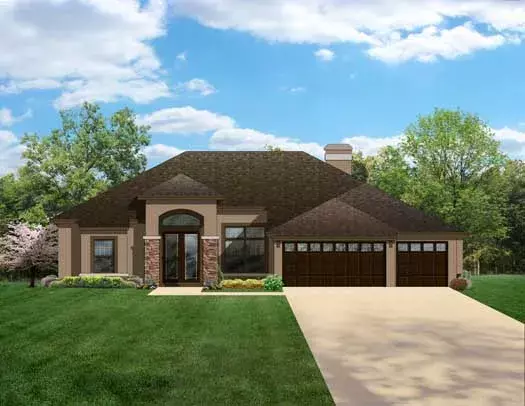 Traditional house plans 95-140 - front exterior, 2,448 sq ft, 4 bed, 3 bath house plans | Monster House Plans