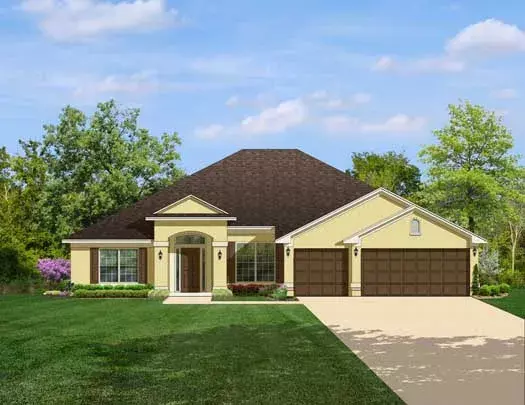 Traditional house plans 95-146 - front exterior, 2,508 sq ft, 4 bed, 3 bath house plans | Monster House Plans