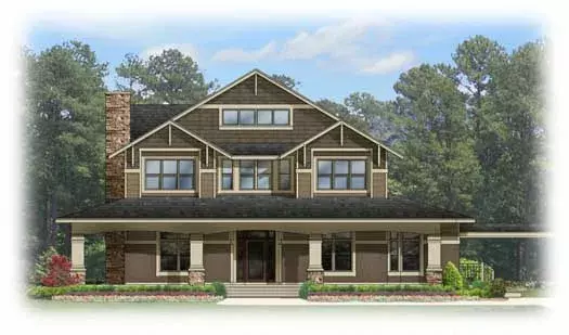 Craftsman house plans 95-171 - front exterior, 3,315 sq ft, 3 bed, 3 bath house plans | Monster House Plans
