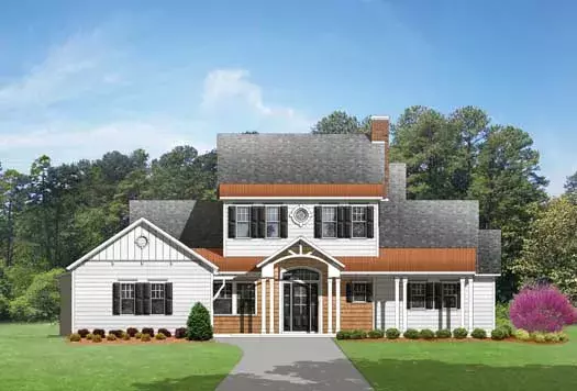 Country house plans 95-172 - front exterior, 3,708 sq ft, 4 bed, 4 bath house plans | Monster House Plans