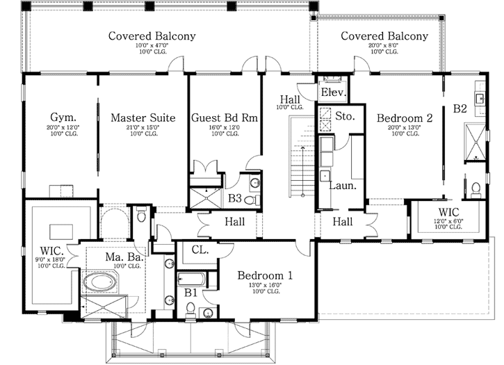Upper/Second Floor Plan:95-175