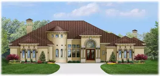 Mediterranean house plans 95-179 - front exterior, 6,248 sq ft, 4 bed, 4 bath house plans | Monster House Plans