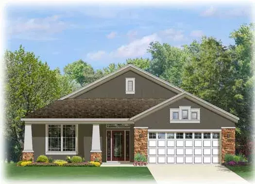 Craftsman house plans 95-189 - front exterior, 1,760 sq ft, 3 bed, 2 bath house plans | Monster House Plans
