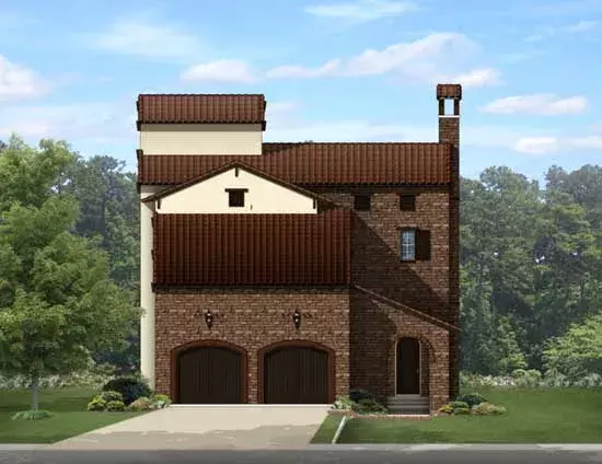 Italian house plans 95-227 - front exterior, 4,104 sq ft, 3 bed, 4 bath house plans | Monster House Plans