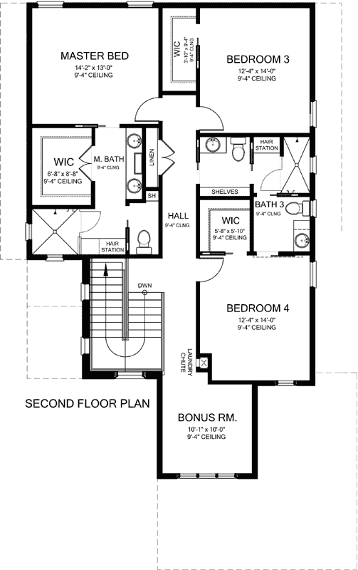 Upper/Second Floor Plan:95-275