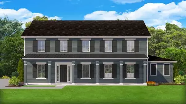 New England Colonial house plans 95-279 - front exterior, 3,626 sq ft, 6 bed, 4 bath house plans | Monster House Plans