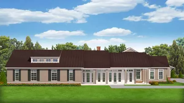 Ranch house plans 95-280 - front exterior, 4,233 sq ft, 5 bed, 5 bath house plans | Monster House Plans