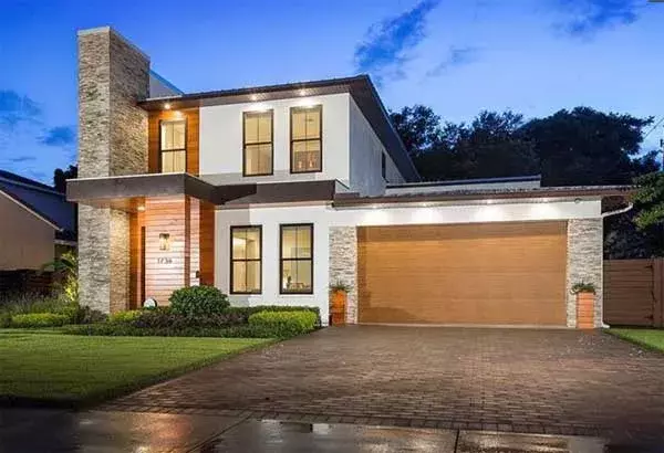 Modern house plans 95-283 - front exterior, 3,210 sq ft, 4 bed, 3 bath house plans | Monster House Plans