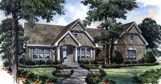 Country house plans 96-110 - front exterior, 1,997 sq ft, 3 bed, 2 bath house plans | Monster House Plans