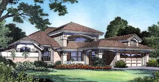 Florida house plans 96-119 - front exterior, 2,397 sq ft, 3 bed, 2 bath house plans | Monster House Plans