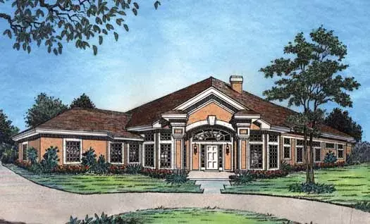 Florida house plans 96-125 - front exterior, 2,656 sq ft, 3 bed, 2 bath house plans | Monster House Plans